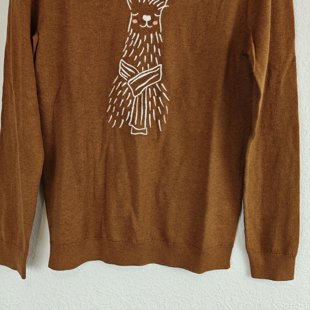 J. Crew NWT Embroidered Alpaca Teddie Fitted Sweater Size Small Women's - Picture 3 of 11